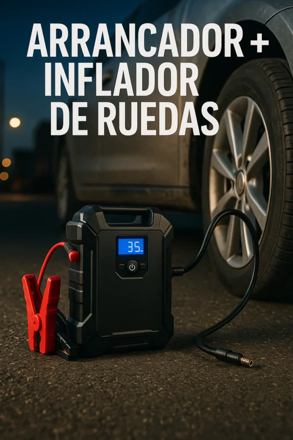 Arrancador de batería + Inflador de ruedas